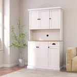 71" Kitchen Pantry Storage Cabinet Hutch W/microwave Oven Countertop. Fixed Price $252.39.