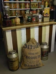 Antique Wooden Kitchen Island Counter-wood Of The Porch From Salvaged HOUSE1900. Fixed Price $600.00.