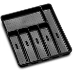 Madesmart Silverware Tray-carbon Collection 6 Compartments, Soft-grip Lining &. Fixed Price $29.32.