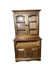 Doll House Hutch Furniture Wood Kitchen Dining Area Cabinets Dark Shelves. Fixed Price $9.60.
