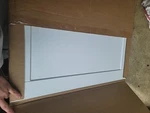 Hampton Bay End Panel 23" X 29.50" Base Cabinet Decorative Satin White. Fixed Price $50.00.