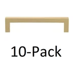 *10-PACK* Gliderite 5 In. Satin Gold Solid Slim Square Cabinet Bar Drawer Pulls. Fixed Price $29.99.