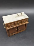 Doll Kitchen Sink Cabinet Porcelain Farmhouse Drain Board As Is Chip. Fixed Price $12.99.
