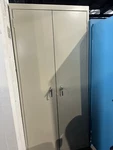 36"WX18"DX78"H Metal Storage By Steel Cabinets Usa Putty Finish. Fixed Price $225.00.