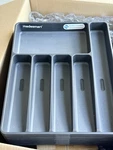 Madesmart Large Black Plastic Silverware Tray Compartments Easy To Clean 29806. Fixed Price $21.99.