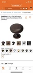 Gliderite 1-1/8 In. Dia Oil Rubbed Bronze Classic Round Cabinet Knob (10-PACK). Fixed Price $15.00.