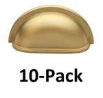 *10-PACK* Gliderite 3 In. Center-to-center Satin Gold Classic Bin Drawer Pulls. Fixed Price $19.99.