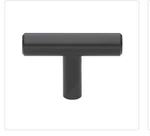 Gliderite 5002-T-MB-10 2" Solid T-bar Cabinet Handle Drawer Knobs, Black, Pk. Fixed Price $10.49.