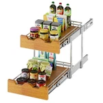 Dindon Tier Pull Out Cabinet Organizer (11" X 21" D) Slide Wood Shelf.... Fixed Price $85.80.