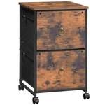 Hoobro Drawer Mobile File Cabinet, 15.7"D X 15.7"W 26.8"H, Rustic Brown. Fixed Price $73.36.