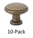 *10-PACK* Gliderite 1-1/8 In. Dia Antique Brass Round Ring Cabinet Knob *new*. Fixed Price $16.99.