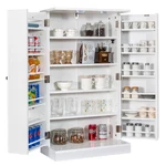 Costway 41" Farmhouse Kitchen Pantry Storage Cabinet W/doors Adjustable Shelves. Fixed Price $149.99.