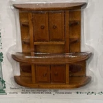Midwestern Home Wood Miniature Doll House Furniture Cabinet Kitchen Dining Nip. Fixed Price $10.88.