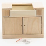 Dollhouse Miniature Wood Unfinished Farm Kitchen Sink Cabinet CLA08710. Fixed Price $26.99.