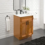 24" Maple Shaker Bathroom Vanity Sink Base Cabinet - Easy Assembly. Fixed Price $254.99.