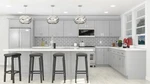 All Wood Rta 10X10 Modern Gotham Gray Kitchen Cabinets Flat Panel Door Shaker. Fixed Price $3999.99.