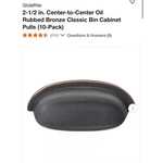 Gliderite 2-1/2 Center-to-center Oil Rubbed Bronze Cabinet Pulls 10-PACK. Fixed Price $10.00.