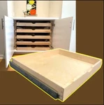 (W)18 Bottom Side Mount Soft-close Cabinet Shelf Pull-out Wood Drawer Storage. Fixed Price $84.99.