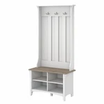Bush Furniture Salinas Hall Tree With Shoe Storage Bench White/shiplap. Fixed Price $173.99.