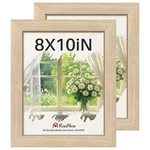 8X10 Picture 2 Pack, Natural Oak Wood Gallery Photo Frame, Wall Hanging.... Fixed Price $38.30.