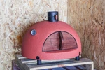 Clay Pizza Oven 28" Wood Fired Handmade In Portugal 220LBS Grey, Black. Fixed Price $895.00.
