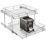 Welfurgeer 2-TIER Kitchen Cabinet Pullout Shelf And W23 (23"W X 22"D) Tiers. Fixed Price $163.25.
