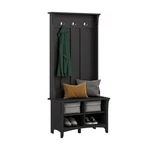 Bush Home Salinas Hall Tree With Shoe Storage Bench Large, Vintage Black. Fixed Price $331.04.
