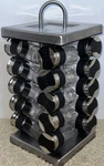 Olde Thompson Counter Revolving Rack 19 Glass Jars, Caps, Lids No Spices. Fixed Price $50.00.