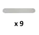 *9* Gliderite 5-1/16 In. Center-to-center Satin Nickel Rounded Cabinet Backplate. Fixed Price $21.99.